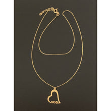 Load image into Gallery viewer, 18K Gold Necklace Chain 16.5 inches Love Heart Pendant 1.60 grams - Rafant
