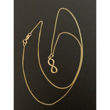 Load image into Gallery viewer, 18K Saudi Gold Necklace Curb Chain 17.75&quot; With Infinity Pendant - Rafant
