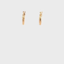 Load and play video in Gallery viewer, 18K Yellow Gold Earrings Hoops Very Tiny 0.95 grams

