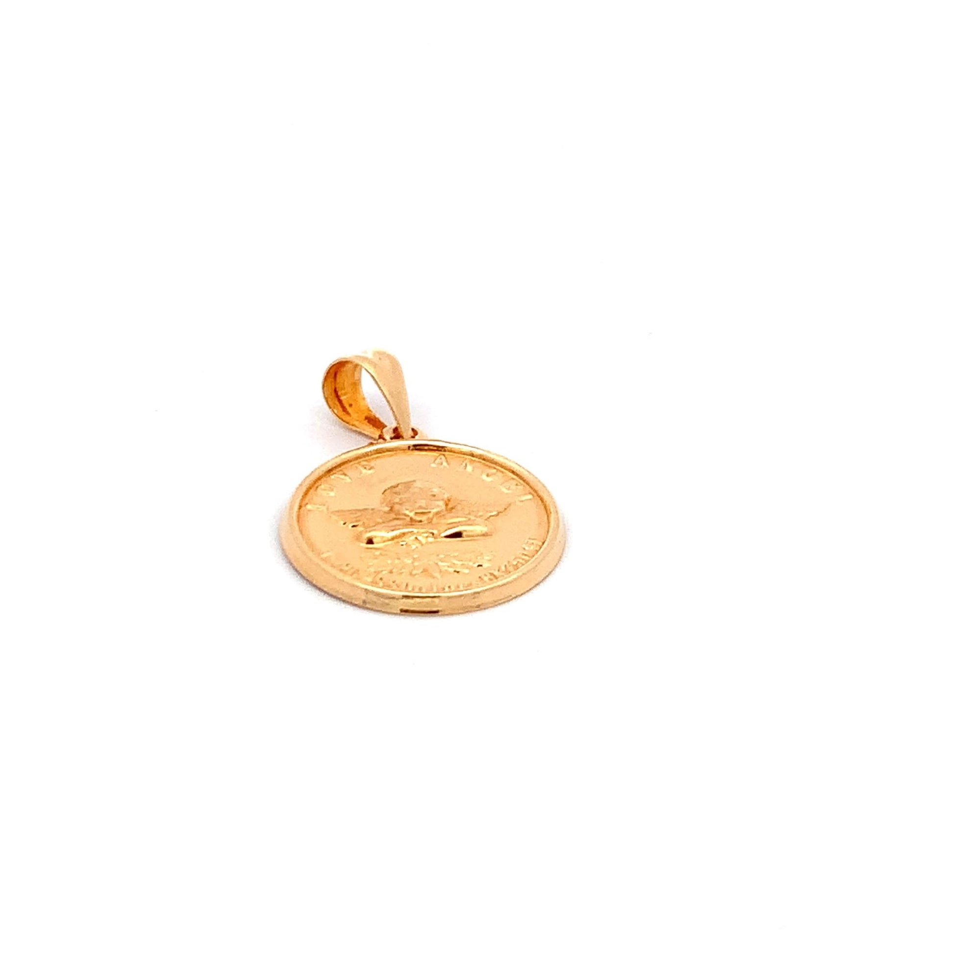 18K Yellow Gold Pendant Round Circle 1.46 grams - Rafant