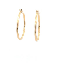 Load image into Gallery viewer, 18K Yellow Gold Earrings Hoops Spiral 1.46 grams - Rafant
