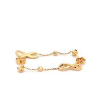 Load image into Gallery viewer, 18K Yellow Gold Earrings Infinity Dangling 2.28 grams - Rafant
