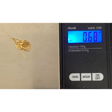 Load image into Gallery viewer, 18K Gold Earrings Threader Heart 0.68 grams - Rafant
