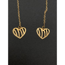 Load image into Gallery viewer, 18K Gold Earrings Threader Heart 0.68 grams - Rafant
