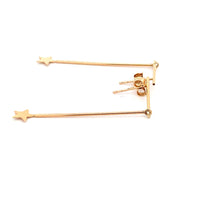 Load image into Gallery viewer, 18K Yellow Gold Earrings Dangling Star 1.51 grams - Rafant
