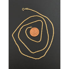 Load image into Gallery viewer, 18K Gold Necklace Chain Rope 24 inches 2.50 grams - Rafant
