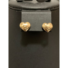 Load image into Gallery viewer, 18K Gold Earrings Stud Puffed Heart 2.66 grams - Rafant
