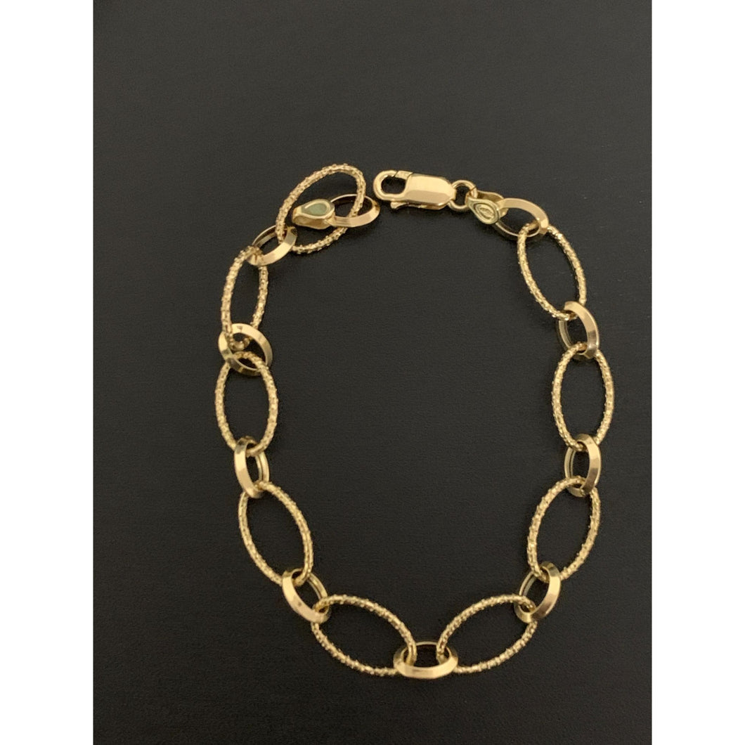 18K Gold Bracelet Size 7.25 inches 2.65 grams - Rafant