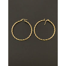 Load image into Gallery viewer, 18K Yellow Gold Earrings Hoops Spiral - Rafant
