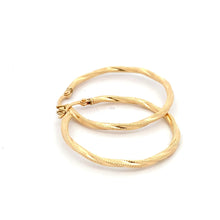 Load image into Gallery viewer, 18K Yellow Gold Earrings Hoops Spiral 1.52 grams - Rafant
