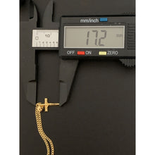 Load image into Gallery viewer, 18K Gold Necklace Chain 18 inches with Cross Pendant 1.81 grams - Rafant
