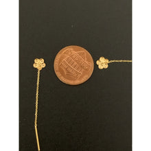 Load image into Gallery viewer, 18K Gold Japan Flower Earrings Threader 0.46 grams - Rafant
