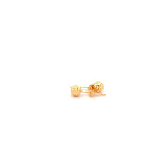 Load image into Gallery viewer, 18K Yellow Gold Earrings Stud Ball Textured Tiny 0.56 grams - Rafant
