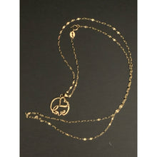 Load image into Gallery viewer, 18K Gold Necklace Chain 17.75&quot; with Round Circle Heart Love Pendant 1.90 grams - Rafant
