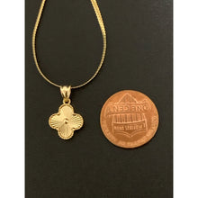 Load image into Gallery viewer, 18K Gold Necklace Snake Chain 18 inches with Lucky Four Clover Pendant - Rafant
