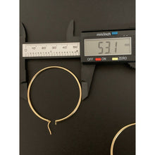 Load image into Gallery viewer, 18K Gold Earrings Hoops Loops Extra Large 3.40 grams - Rafant
