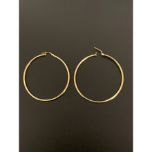 Load image into Gallery viewer, 18K Gold Earrings Hoops Loops Extra Large 3.40 grams - Rafant
