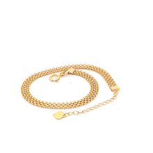 Load image into Gallery viewer, 18K Yellow Gold Bracelet Bismark Chain 2.29 grams 5.75 inches plus 1&quot; extension - Rafant
