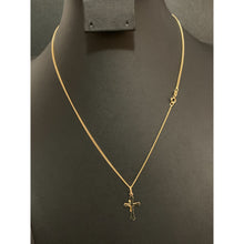 Load image into Gallery viewer, 18K Gold Necklace Chain 17.75 inches with Cross Jesus Christ Pendant 2.04 grams - Rafant
