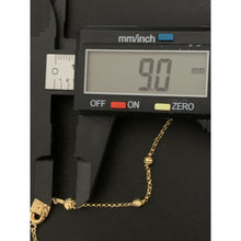 Load image into Gallery viewer, 18K Gold Bracelet Key Lock Bead Charms Size 6.5 inches plus one inch extension 2.61 grams - Rafant
