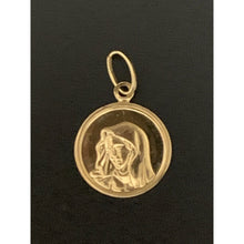 Load image into Gallery viewer, 18K Gold Pendant Round Mother Mary 1.02 grams Small - Rafant

