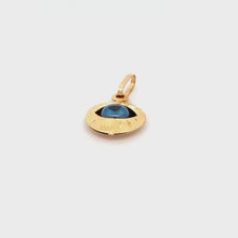 Load and play video in Gallery viewer, 18K Gold Pendant Evil Eye Small
