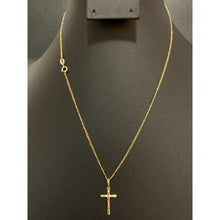 Load image into Gallery viewer, 18K Gold Necklace Chain 17.50 inches with Cross Pendant 1.47 grams - Rafant
