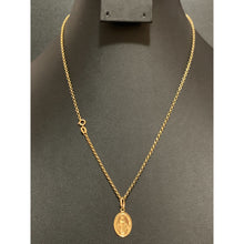 Load image into Gallery viewer, 18K Gold Necklace Chain 17.75 inches with Mother Mary Pendant 1.91 grams - Rafant
