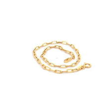 Load image into Gallery viewer, 18K Yellow Gold Bracelet Paperclip Small Links 1.02 Size 7.5 inches - Rafant
