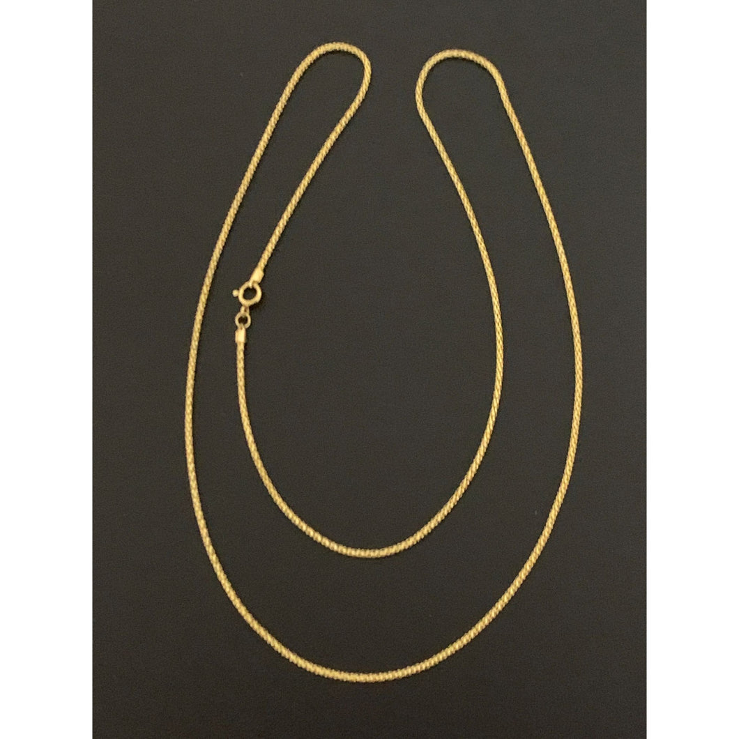 18K Gold Necklace Chain Popcorn 20 inches 1.96 grams - Rafant