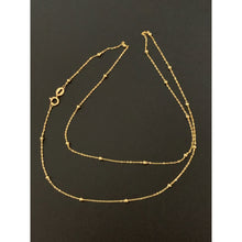 Load image into Gallery viewer, 18K Gold Necklace Chain Beaded 17.50 inches 1.19 grams - Rafant
