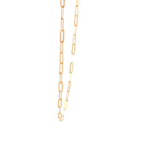 Load image into Gallery viewer, 18K Yellow Gold Necklace Chain Paperclip 0.91 grams 18 inches - Rafant
