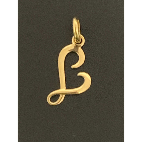 18K Gold Pendant Letter L 0.74 grams - Rafant