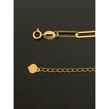 Load image into Gallery viewer, 18K Yellow Gold Necklace Chain Paperclips 15.75 inches plus 1 inch - Rafant
