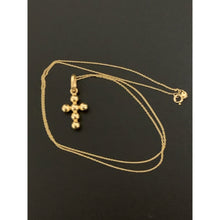 Load image into Gallery viewer, 18K Gold Necklace Chain 17.50&quot; with Cross Pendant 1.98 grams - Rafant
