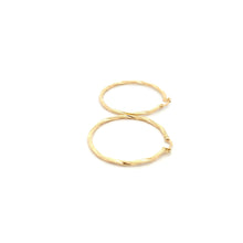 Load image into Gallery viewer, 18K Yellow Gold Earrings Hoops Large Spiral 1.75 grams - Rafant
