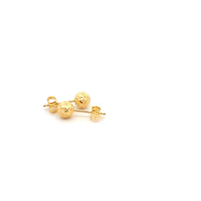 Load image into Gallery viewer, 18K Yellow Gold Earrings Stud Ball Textured 1.07 grams Small - Rafant
