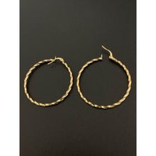 Load image into Gallery viewer, 18K Yellow Gold Earrings Hoops Spiral - Rafant
