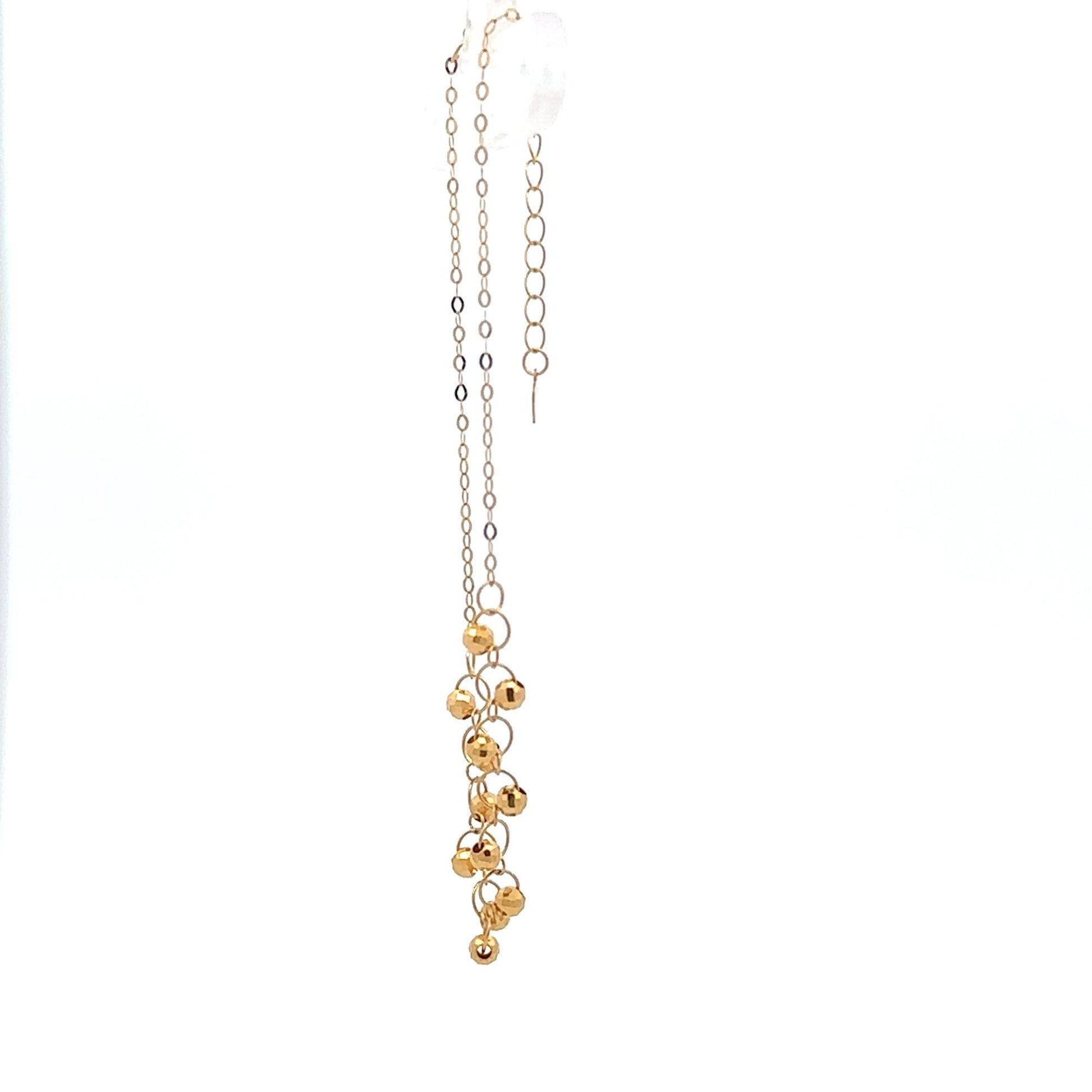 18K Gold Bracelet 6 inches plus 1 inch Tiny Beads 0.68 grams - Rafant