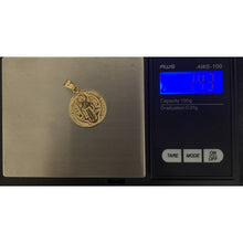 Load image into Gallery viewer, 18K Gold Pendant Saint Benedict Round 1.43 grams - Rafant
