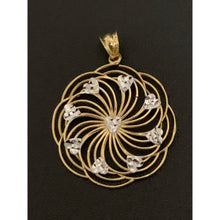 Load image into Gallery viewer, 18K Gold Pendant Heart Flower Pendant Yellow White Gold 1.42 grams - Rafant
