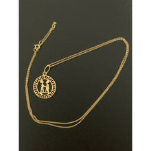 Load image into Gallery viewer, 18K Saudi Gold Necklace Chain 19.50&quot; with Zodiac Sign Gemini - Rafant
