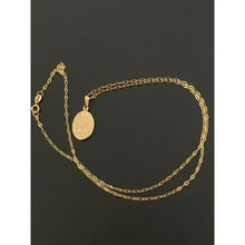 Load image into Gallery viewer, 18K Saudi Gold Necklace Chain 17.75&quot; with Mother Mary Pendant - Rafant
