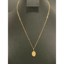 Load image into Gallery viewer, 18K Saudi Gold Necklace Chain 17.75&quot; with Mother Mary Pendant - Rafant
