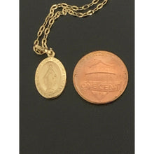 Load image into Gallery viewer, 18K Saudi Gold Necklace Chain 17.75&quot; with Mother Mary Pendant - Rafant
