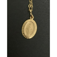 Load image into Gallery viewer, 18K Saudi Gold Necklace Chain 17.75&quot; with Mother Mary Pendant - Rafant
