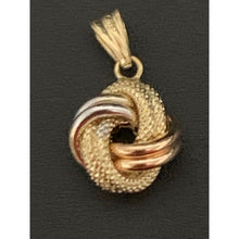 Load image into Gallery viewer, 18K Gold Pendant Tricolor Knot White Yellow Rose Gold - Rafant
