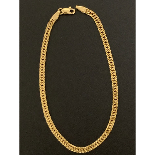 18K Gold Bracelet Curb Chain 2.62 grams Size 7.5 inches - Rafant