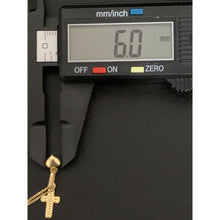 Load image into Gallery viewer, 18K Gold Necklace Chain 17.75&quot; Curb with Cross Heart Pendant 1.53 grams - Rafant
