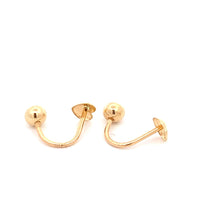 Load image into Gallery viewer, 18K Gold Earrings Ball Heart Small - Rafant
